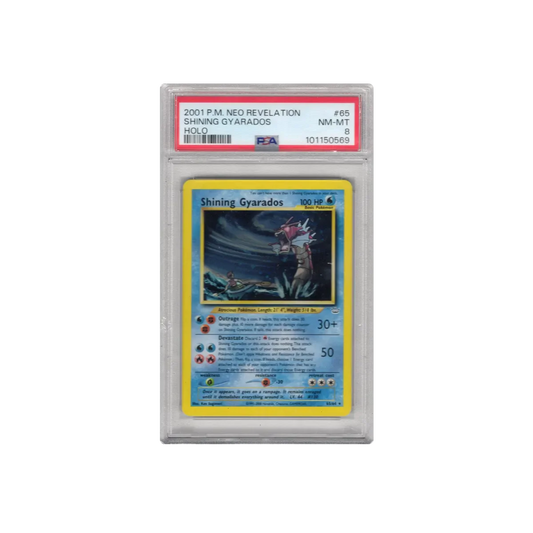 2001 PM Neo Revelation Shining Gyarados PSA 8