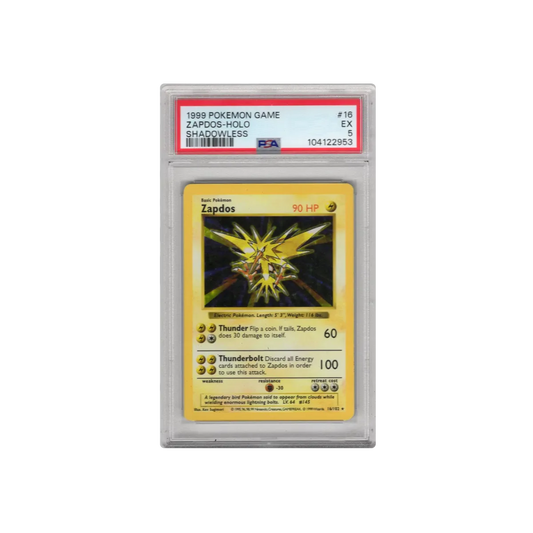 1999 Zapdos Holo Shadowless PSA 5