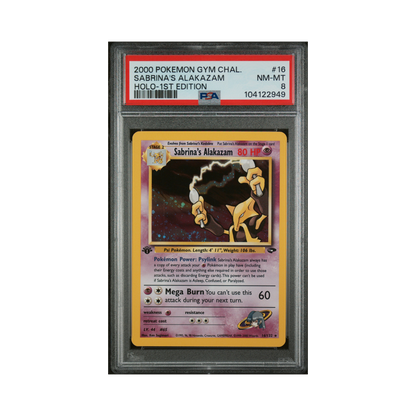 PSA 8 Sabrina' Alakazam 1st Edition #16