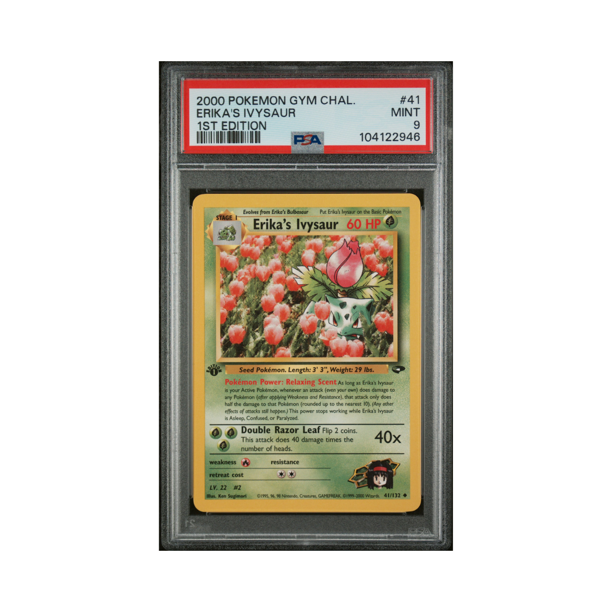 PSA 9 Erika's Ivysaur 1st Edition #41