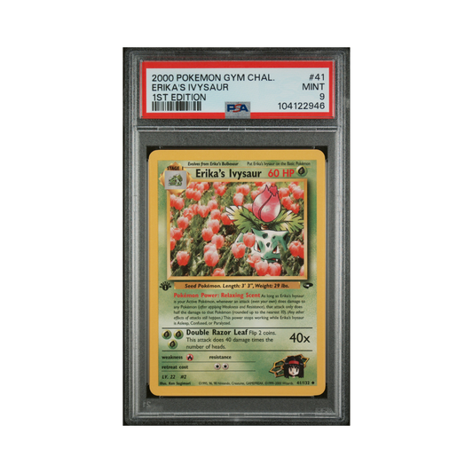 PSA 9 Erika's Ivysaur 1st Edition #41