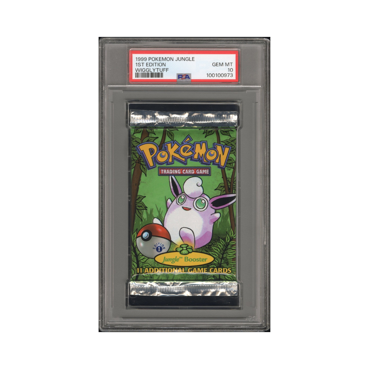 PSA 10 1999 1st Edition Jungle Wigglytuff Booster Pack (POP 265)