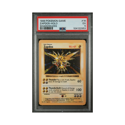 PSA 5 Zapdos Shadowless #16