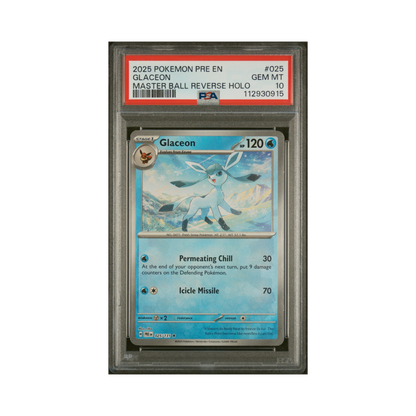 PSA 10 Glaceon Master Ball Reverse Holo #25