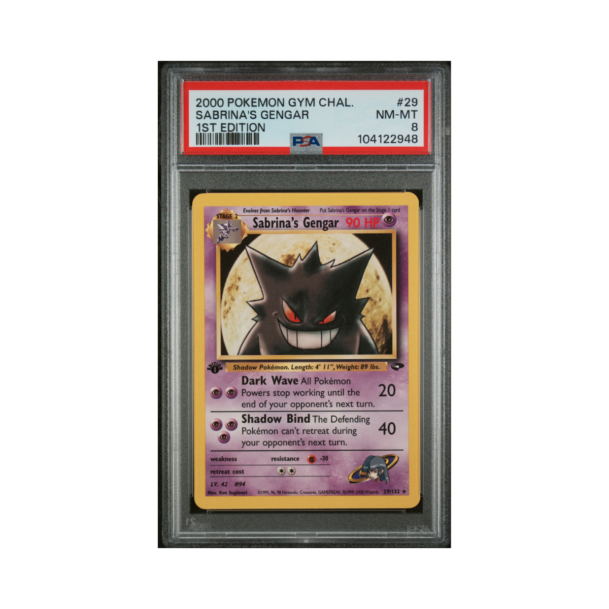 PSA 8 Sabrina's Gengar 1st Edition #29