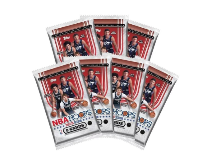Topps NBA Basketball Hoops 2025/26 Value Box | 7 Packs